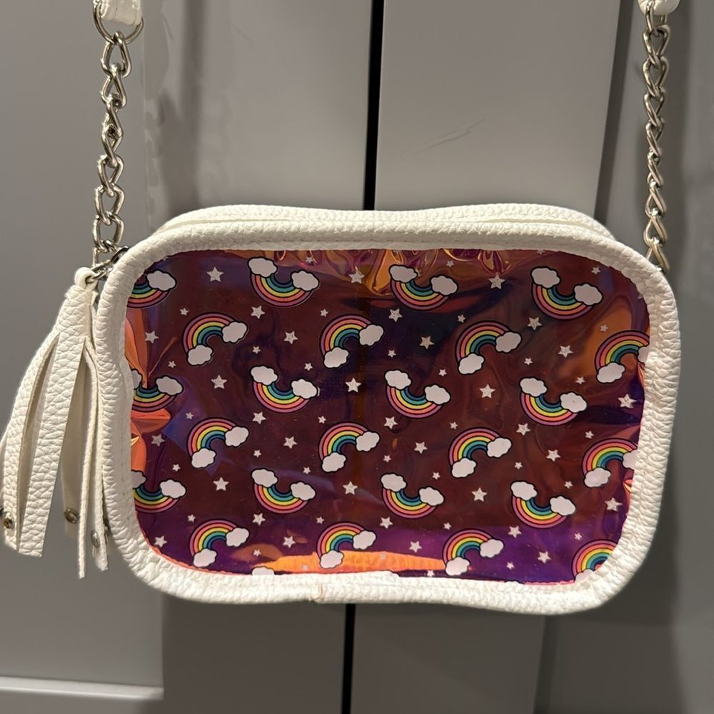 Gymboree White and Multicolor Crossbody Bag